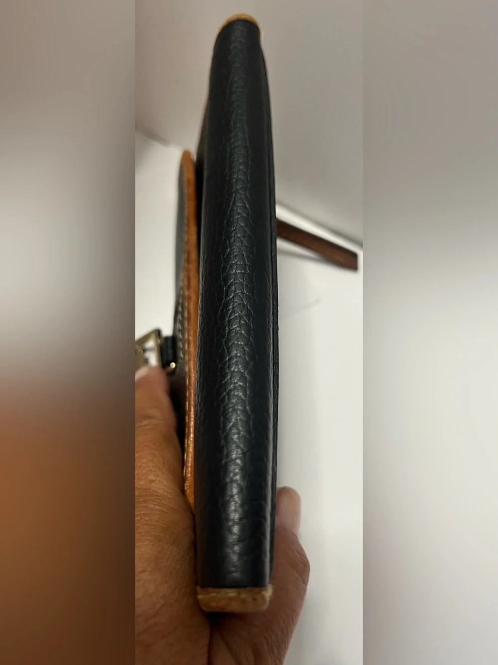 Dooney & Bourke Black Pebbled Leather Continental Clutch Flap Wallet
